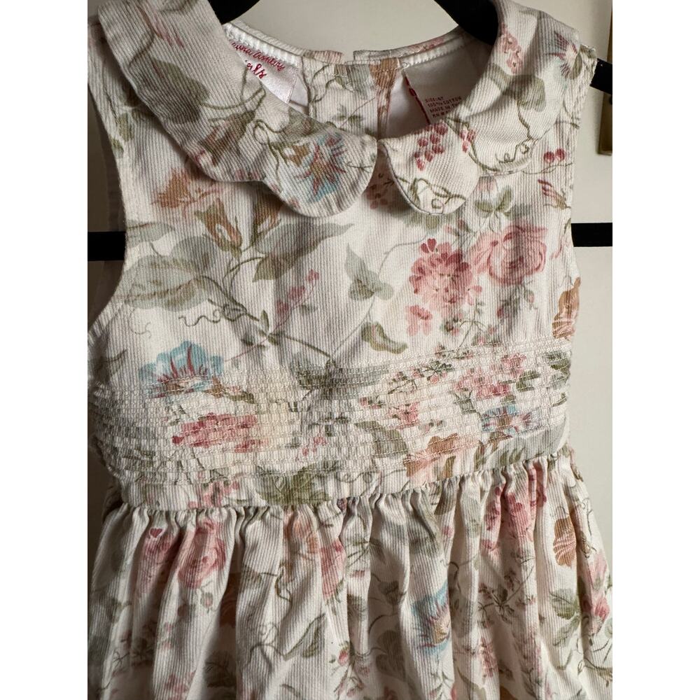 Laura Ashley Girls 4T 100% Cotton Floral Dress With Scalloped Peter Pan Collar - Picture 2 of 6